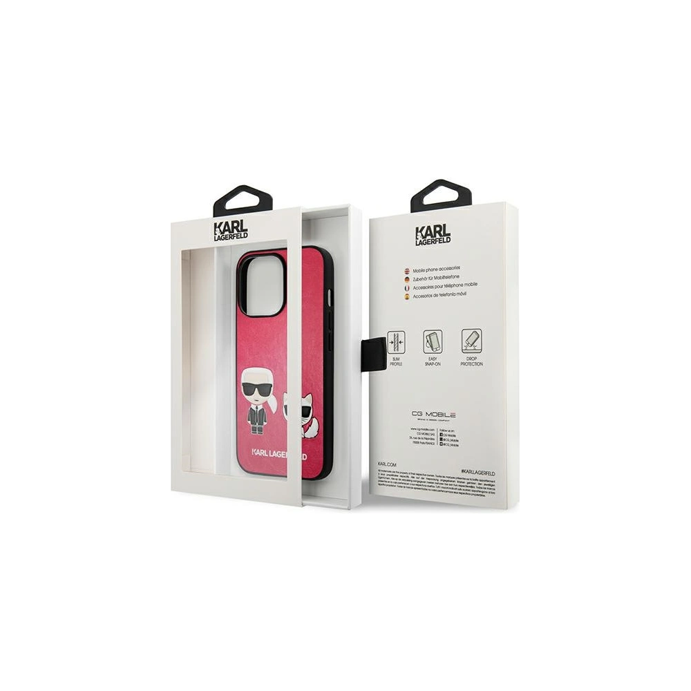 Hurtownia GSM - Etui Karl Lagerfeld KLHCP13XPCUSKCP Apple iPhone 13 Pro Max fuksja/fushia hardcase Ikonik Karl & Choupette - KLD647FKS - {ean13} - Hurt
