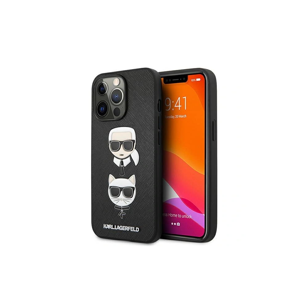 Hurtownia GSM - Etui Karl Lagerfeld KLHCP13XSAKICKCBK Apple iPhone 13 Pro Max czarny/black book Saffiano Karl & Choupette - KLD648BLK - {ean13} - Hurt