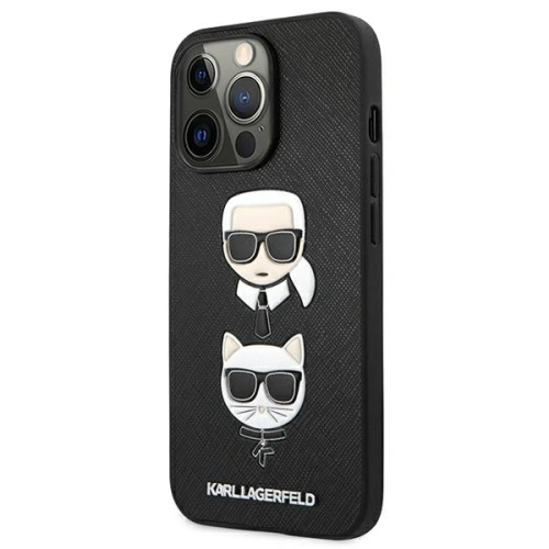 Etui Karl Lagerfeld KLHCP13XSAKICKCBK Apple iPhone 13 Pro Max czarny/black book Saffiano Karl & Choupette
