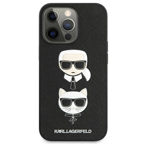 Etui Karl Lagerfeld KLHCP13XSAKICKCBK Apple iPhone 13 Pro Max czarny/black book Saffiano Karl & Choupette