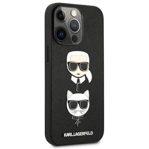 Etui Karl Lagerfeld KLHCP13XSAKICKCBK Apple iPhone 13 Pro Max czarny/black book Saffiano Karl & Choupette