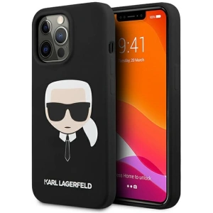 Etui Karl Lagerfeld KLHCP13XSLKHBK Apple iPhone 13 Pro Max czarny/black hardcase Silicone Karl`s Head