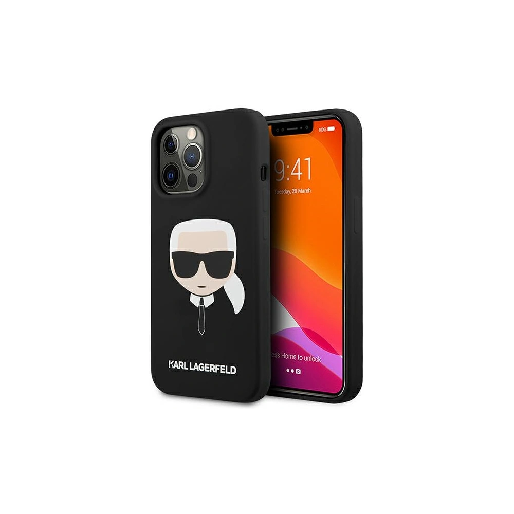 Hurtownia GSM - Etui Karl Lagerfeld KLHCP13XSLKHBK Apple iPhone 13 Pro Max czarny/black hardcase Silicone Karl`s Head - KLD649BLK - {ean13} - Hurt