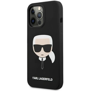 Etui Karl Lagerfeld KLHCP13XSLKHBK Apple iPhone 13 Pro Max czarny/black hardcase Silicone Karl`s Head