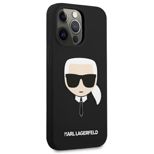Etui Karl Lagerfeld KLHCP13XSLKHBK Apple iPhone 13 Pro Max czarny/black hardcase Silicone Karl`s Head