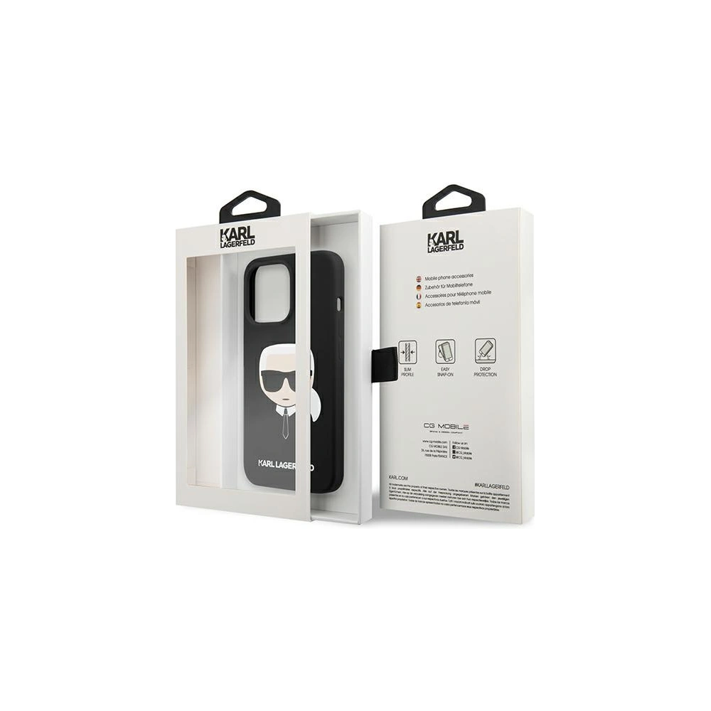Hurtownia GSM - Etui Karl Lagerfeld KLHCP13XSLKHBK Apple iPhone 13 Pro Max czarny/black hardcase Silicone Karl`s Head - KLD649BLK - {ean13} - Hurt