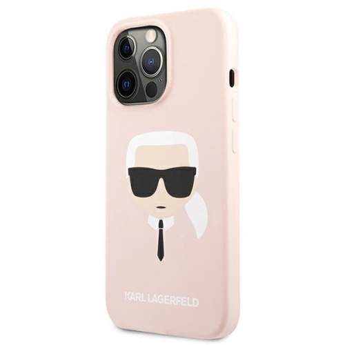Etui Karl Lagerfeld KLHCP13XSLKHLP Apple iPhone 13 Pro Max jasnoróżowy/light pink hardcase Silicone Karl`s Head