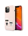 Karl Lagerfeld KLHCP13XSSKCI Apple iPhone 13 Pro Max hardcase light pink Silicone Karl & Choupette