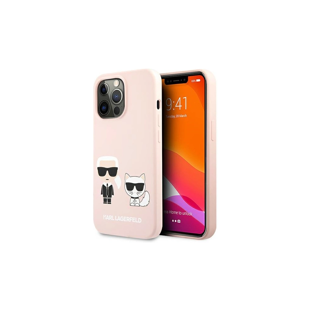 Hurtownia GSM - Etui Karl Lagerfeld KLHCP13XSSKCI Apple iPhone 13 Pro Max hardcase jasno różowy/light pink Silicone Karl & Choupette - KLD651PNK - {ean13} - Hurt