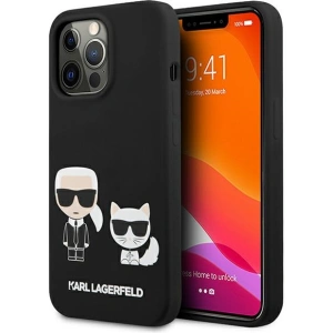 Karl Lagerfeld KLHCP13XSSKCK Apple iPhone 13 Pro Max hardcase black Silicone Karl & Choupette