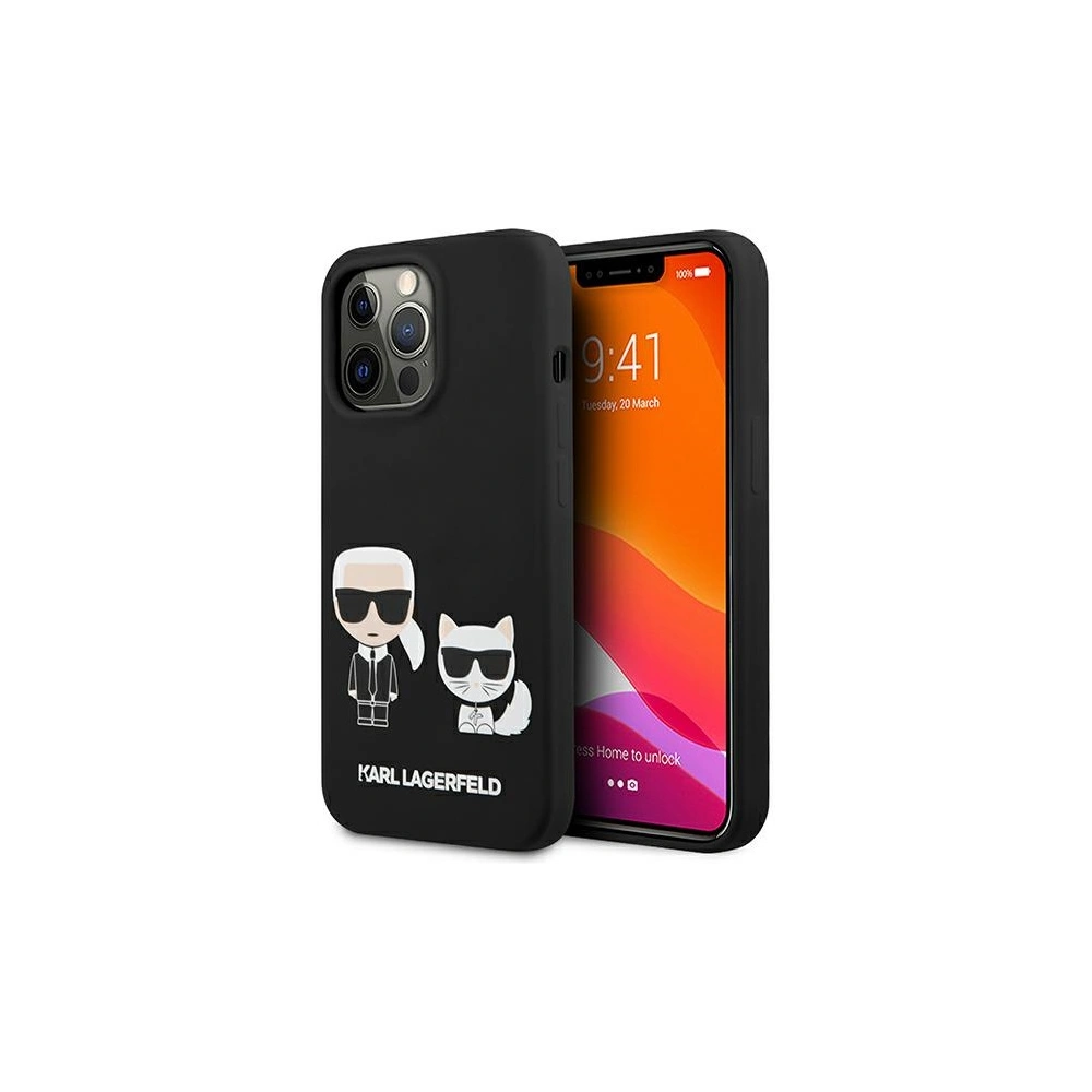 Wholesale Karl Lagerfeld KLHCP13XSSKCK Apple iPhone 13 Pro Max hardcase black Silicone Karl & Choupette - KLD652BLK - {ean13} - Hurt