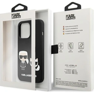 Etui Karl Lagerfeld KLHCP13XSSKCK Apple iPhone 13 Pro Max hardcase czarny/black Silicone Karl & Choupette