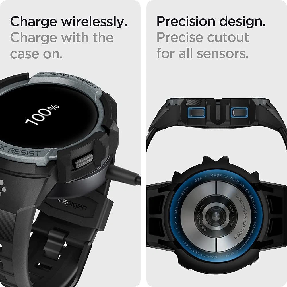 Hurtownia GSM - Spigen Rugged Armor Pro Samsung Galaxy Watch 4 44mm Anthrazitgrau - SPN1861GRY - {ean13} - Hurt