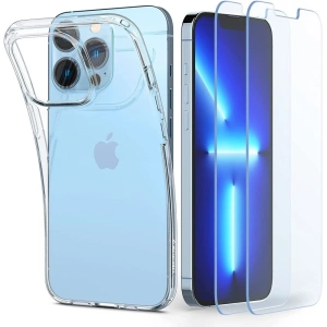 Etui Spigen Crystal Pack Apple iPhone 13 Pro Crystal Clear + Szkło