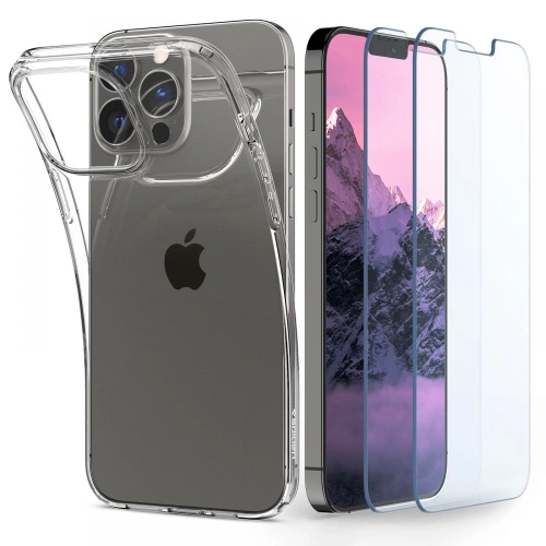 Etui Spigen Crystal Pack Apple iPhone 13 Pro Crystal Clear + Szkło