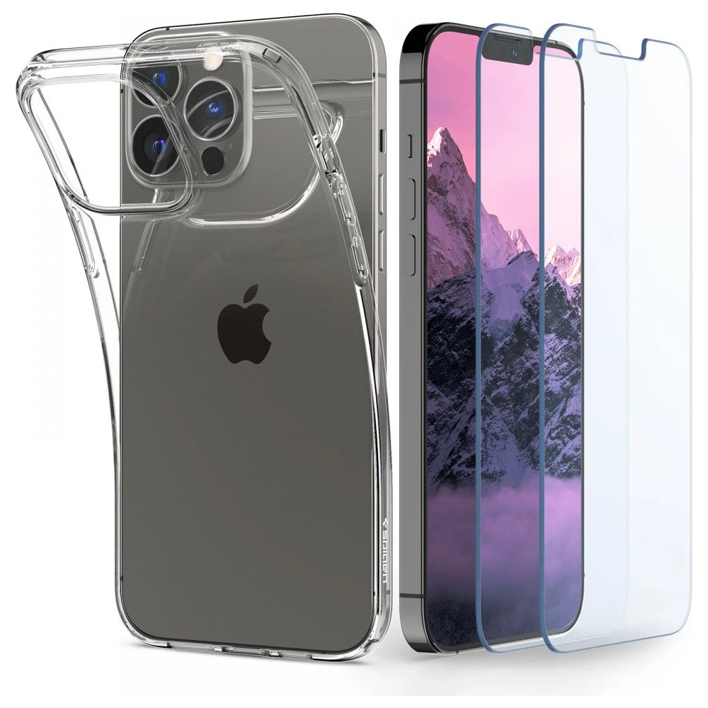 Wholesale Case Spigen Crystal Pack Apple iPhone 13 Pro Crystal Clear + Glass - SPN1875CL - {ean13} - Hurt