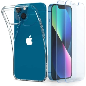 Etui Spigen Crystal Pack Apple iPhone 13 Crystal Clear + Szkło