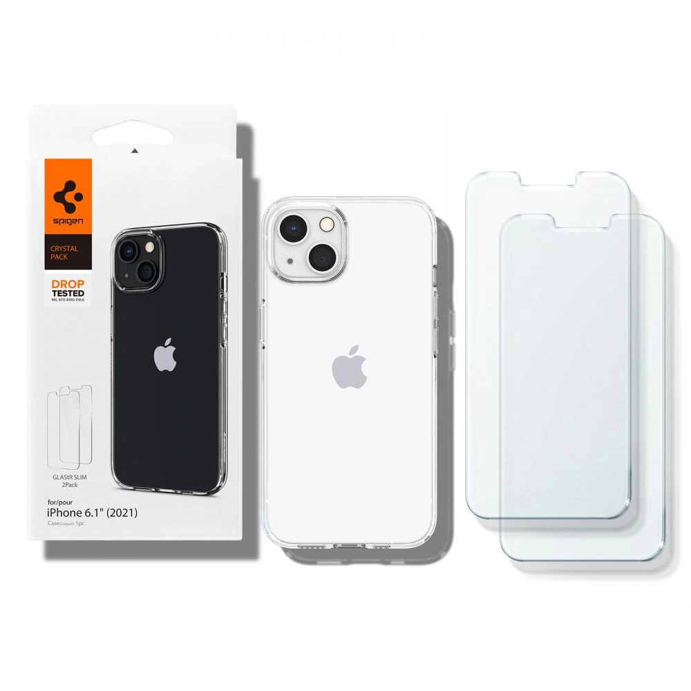 Hurtownia GSM - Etui Spigen Crystal Pack Apple iPhone 13 Crystal Clear + Sklo - SPN1876CL - {ean13} - Hurt