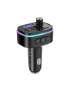 Hurtownia GSM - Transmiter FM BlitzWolf BW-BC2, 2x USB + USB-C, PD18W + QC 3.0, RGB - BLZ384BLK - {ean13} - Hurt