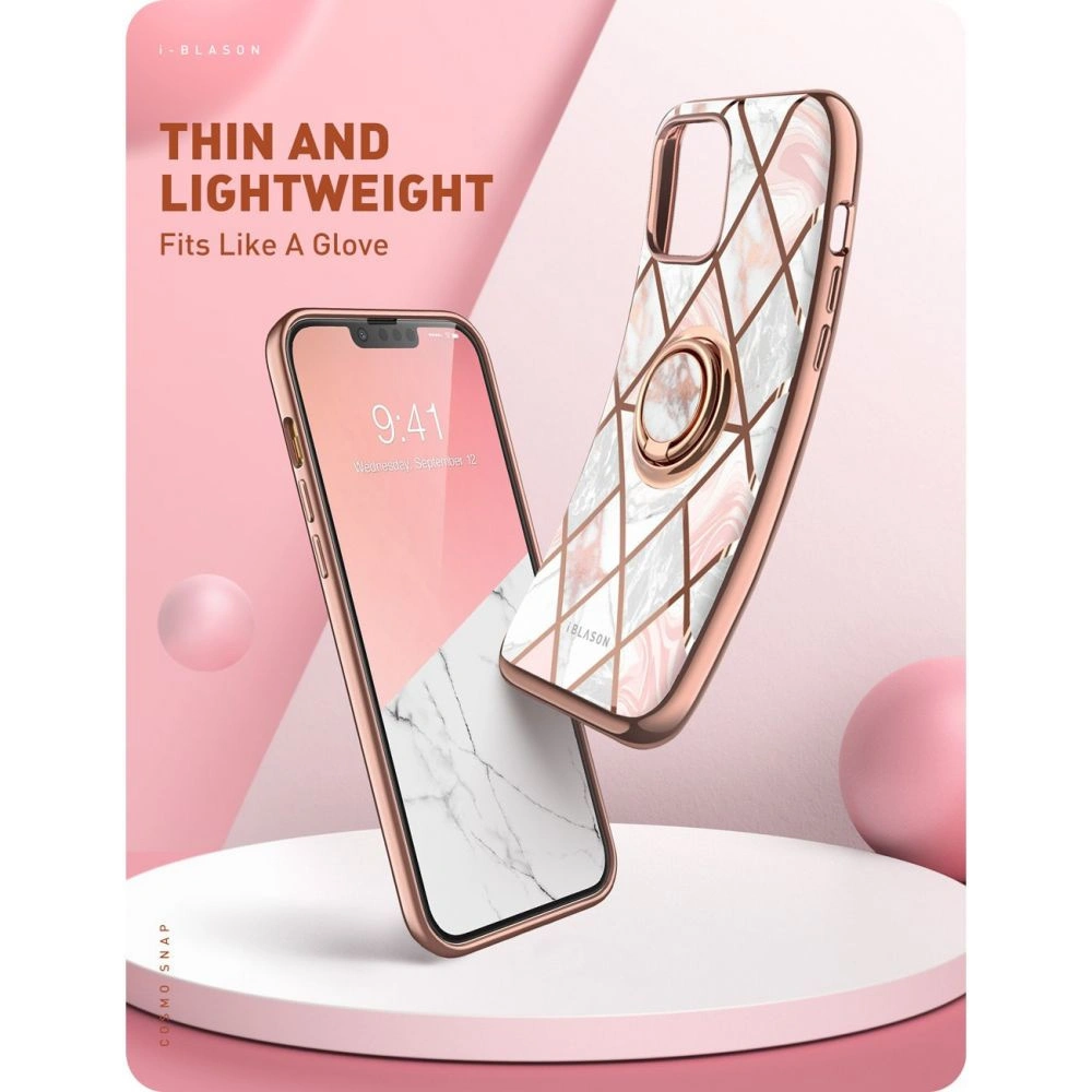 Wholesale Supcase IBLSN Cosmo Snap Apple iPhone 13 Pro Max Marble Pink - SPC195MRB - {ean13} - Hurt
