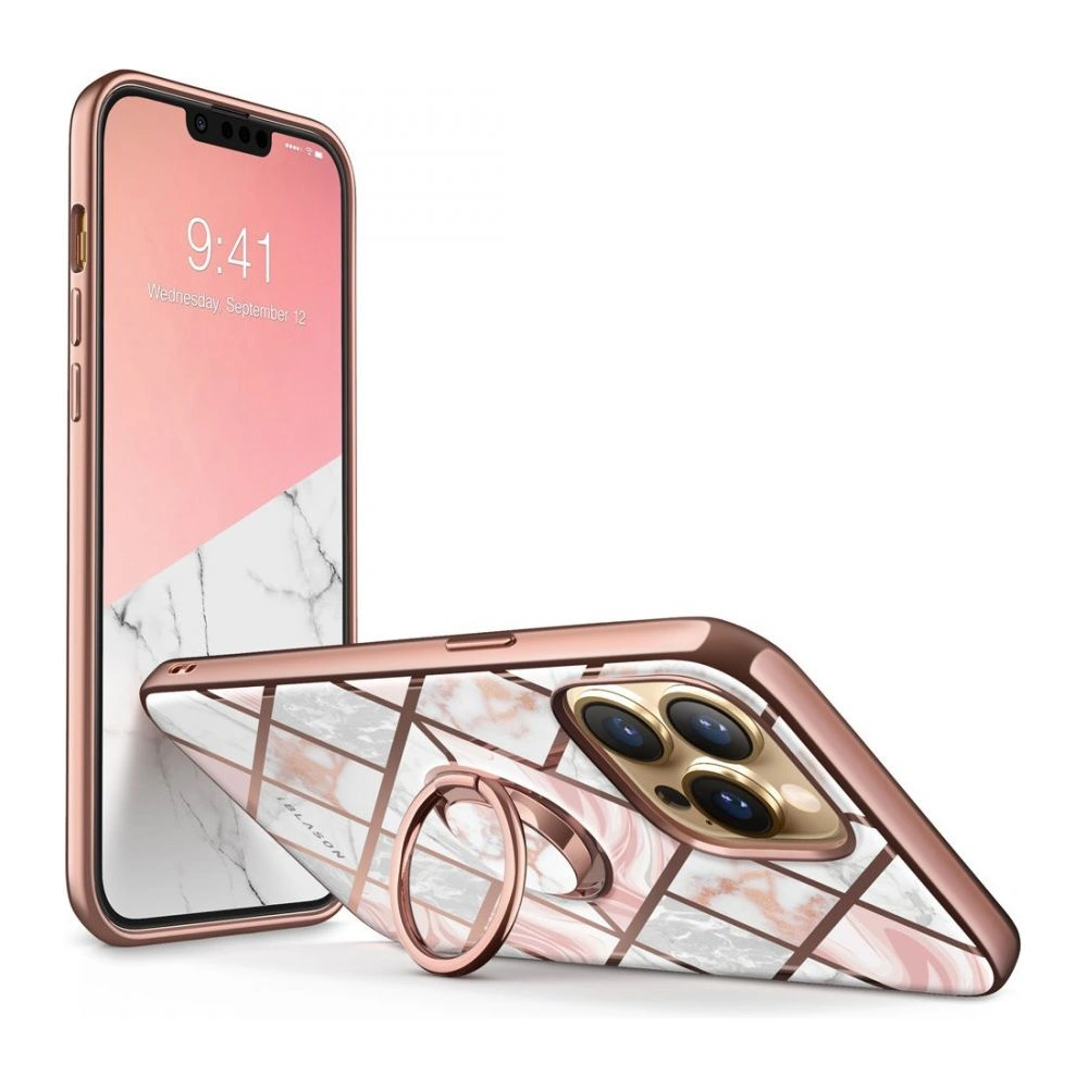 Wholesale Supcase IBLSN Cosmo Snap Apple iPhone 13 Pro Marble Pink - SPC202MRBPNK - {ean13} - Hurt