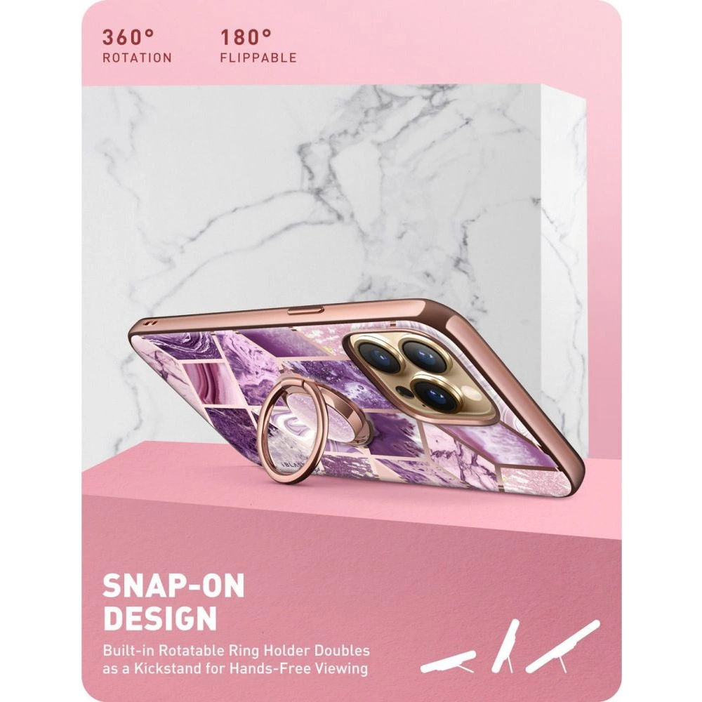 Wholesale Supcase IBLSN Cosmo Snap Apple iPhone 13 Pro Max Marble Purple - SPC204MRB - {ean13} - Hurt