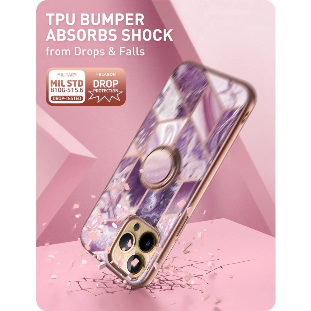 Wholesale Supcase IBLSN Cosmo Snap Apple iPhone 13 Pro Max Marble Purple - SPC204MRB - {ean13} - Hurt