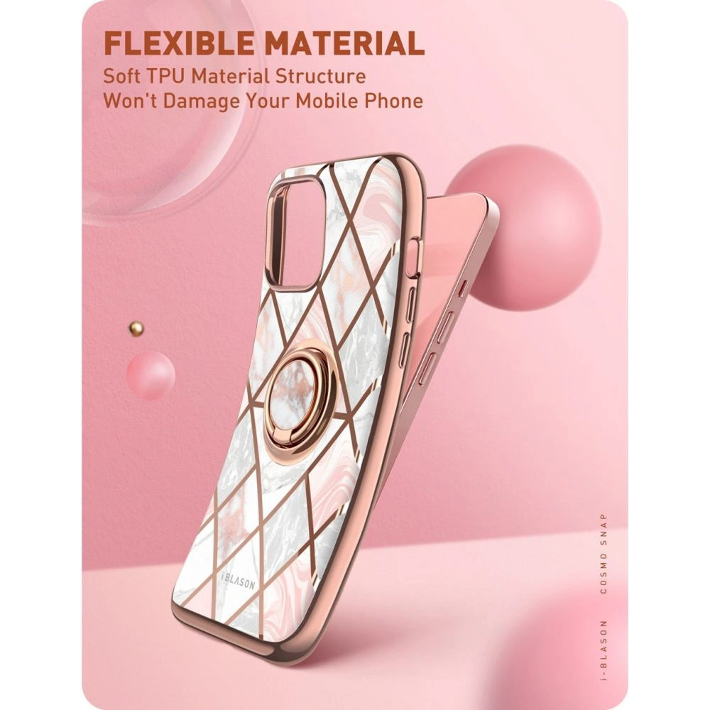 Wholesale Supcase IBLSN Cosmo Snap Apple iPhone 13 Marble Pink - SPC205MRBPNK - {ean13} - Hurt