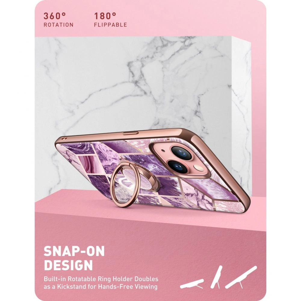 Wholesale Supcase IBLSN Cosmo Snap Apple iPhone 13 Marble Purple - SPC208MRBPRP - {ean13} - Hurt