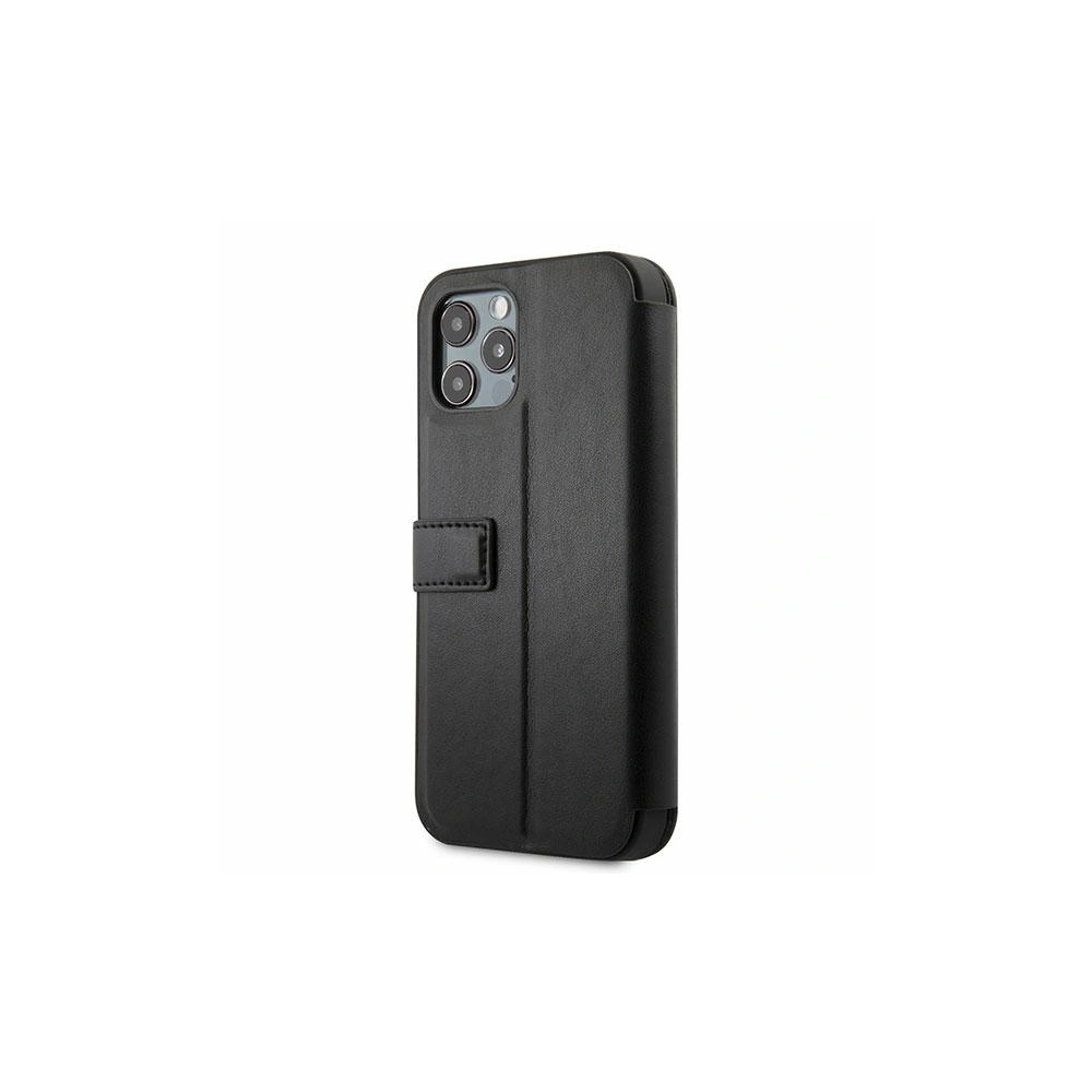 Wholesale BMW BMFLBKP12LMCARBK Apple iPhone 12 Pro Max black book M Collection PU Carbon Stripe - BMW013BLK - {ean13} - Hurt