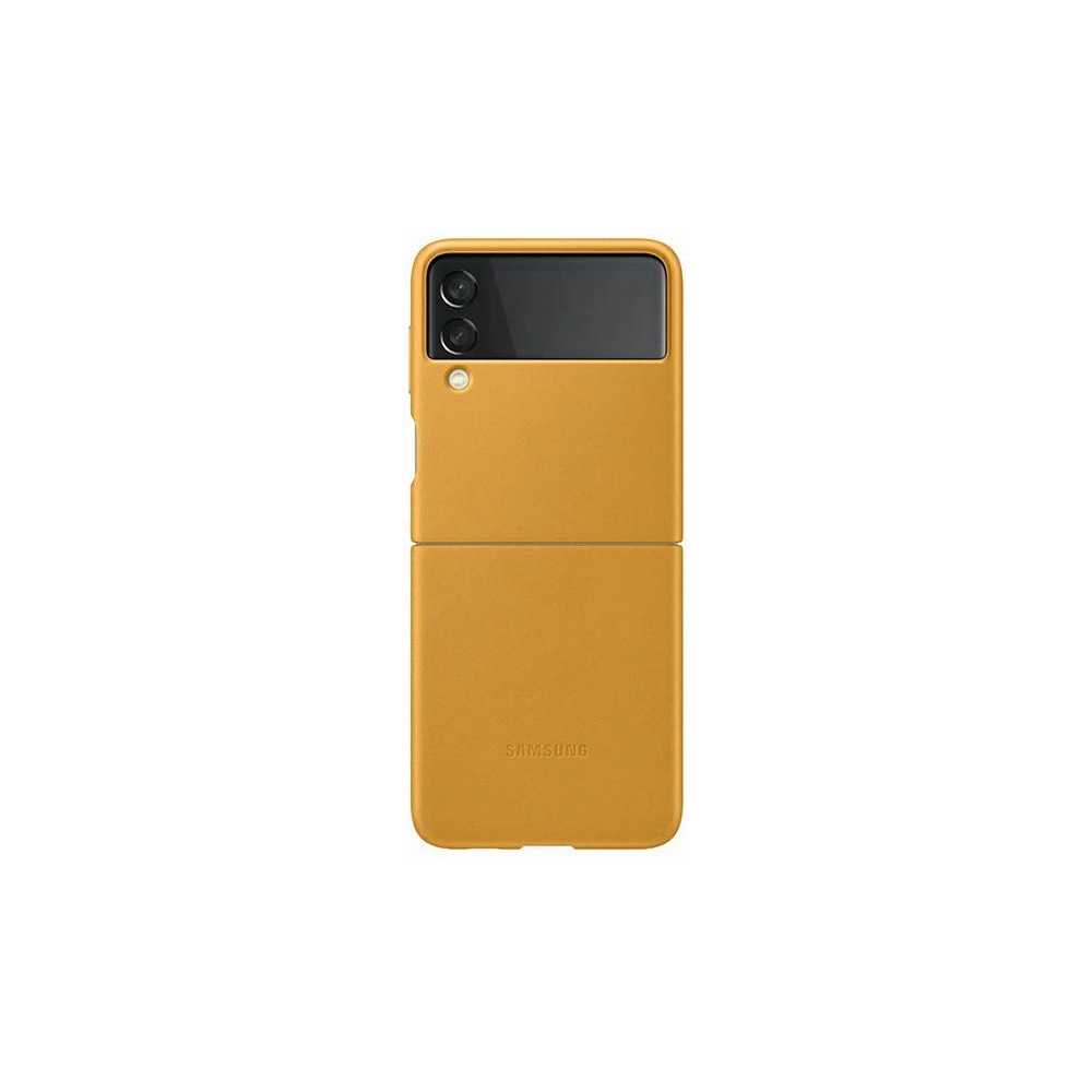 Hurtownia GSM - Etui Samsung Galaxy Z Flip 3 EF-VF711LYEGWW hořčicová/kůže Leather Cover - SMG474MUS - {ean13} - Hurt