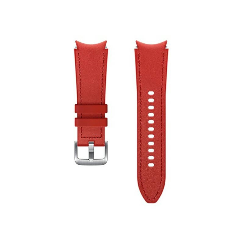 Hurtownia Samsung - 8806092658301 - SMG486RED - Pasek Samsung Galaxy Watch4 20mm ET-SHR88SREGEU Hybrid Leather Band S/M czerwony/red - B2B homescreen
