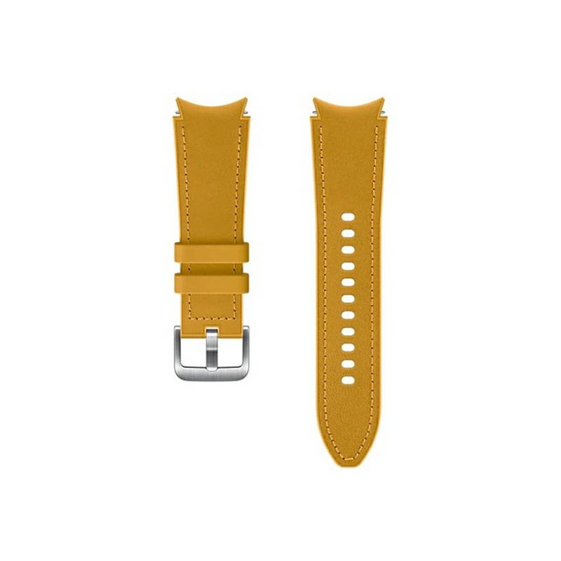 Hurtownia Samsung - 8806092658271 - SMG489MUS - Pasek Samsung Galaxy Watch4 20mm ET-SHR88SYEGEU Hybrid Leather Band S/M musztardowy/mustard - B2B homescreen