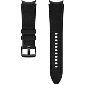 Pasek Samsung Galaxy Watch4 20mm ET-SHR89LBEGEU Hybrid Leather Band M/L czarny/black