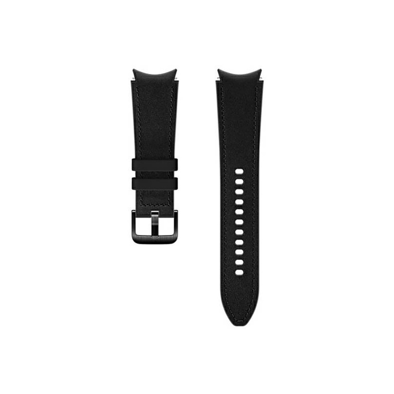 Hurtownia Samsung - 8806092658257 - SMG491BLK - Pasek Samsung Galaxy Watch4 20mm ET-SHR89LBEGEU Hybrid Leather Band M/L czarny/black - B2B homescreen