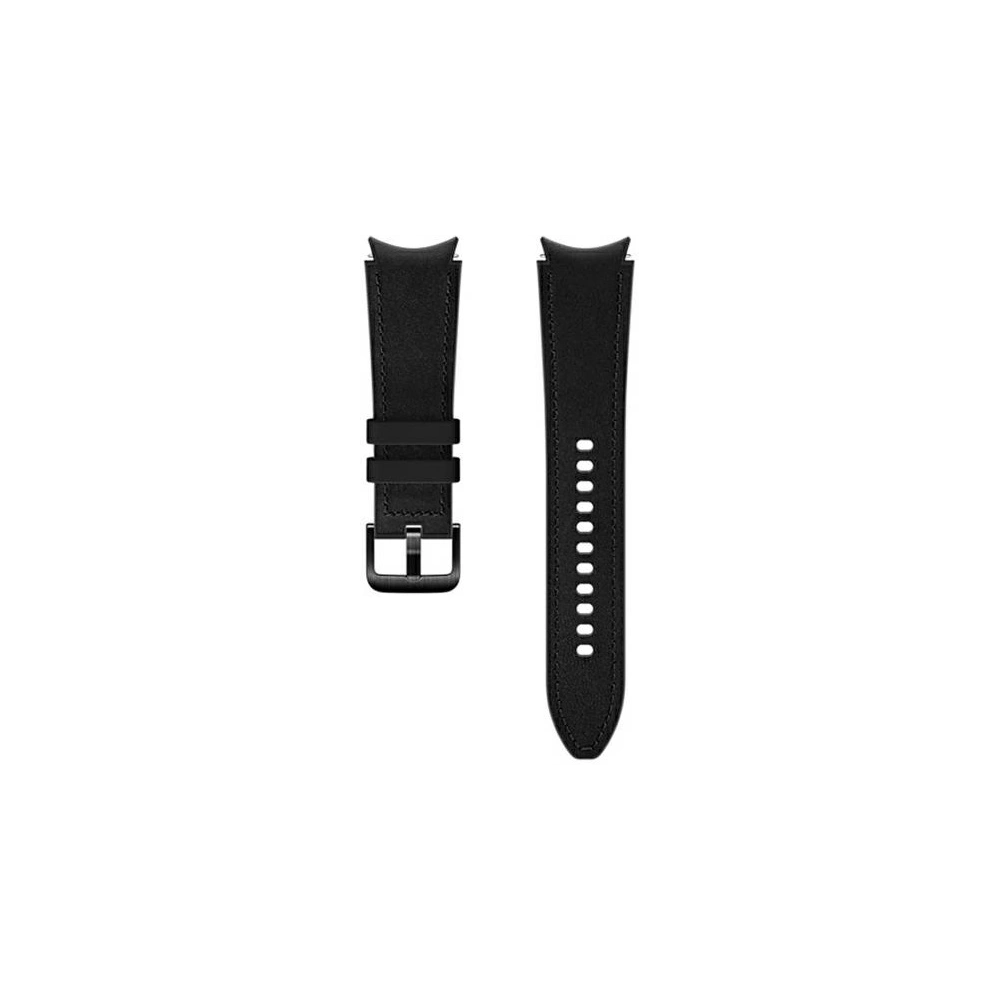 Hurtownia GSM - Pásek Samsung Galaxy Watch4 20mm ET-SHR89LBEGEU Hybrid Leather Band M/L černý/black - SMG491BLK - {ean13} - Hurt