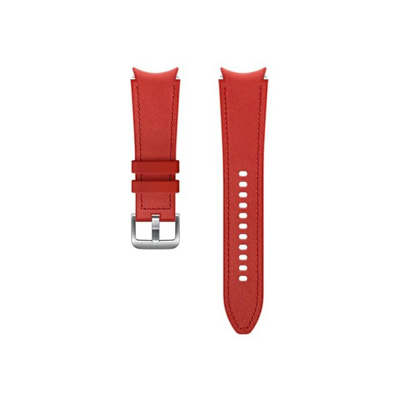 Hurtownia Samsung - 8806092658226 - SMG495RED - Pasek Samsung Galaxy Watch4 20mm ET-SHR89LREGEU Hybrid Leather Band M/L czerwony/red - B2B homescreen
