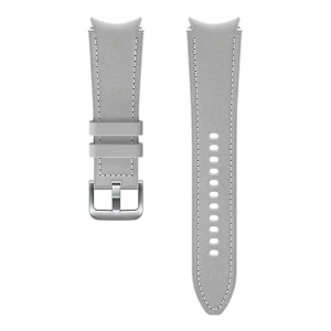 Pasek Samsung Galaxy Watch4 20mm ET-SHR89LSEGEU Hybrid Leather Band M/L srebrny/silver