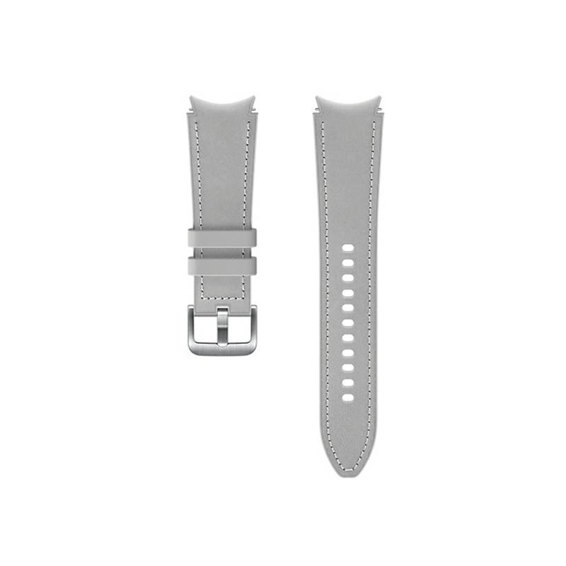 Hurtownia Samsung - 8806092658219 - SMG496SLV - Pasek Samsung Galaxy Watch4 20mm ET-SHR89LSEGEU Hybrid Leather Band M/L srebrny/silver - B2B homescreen
