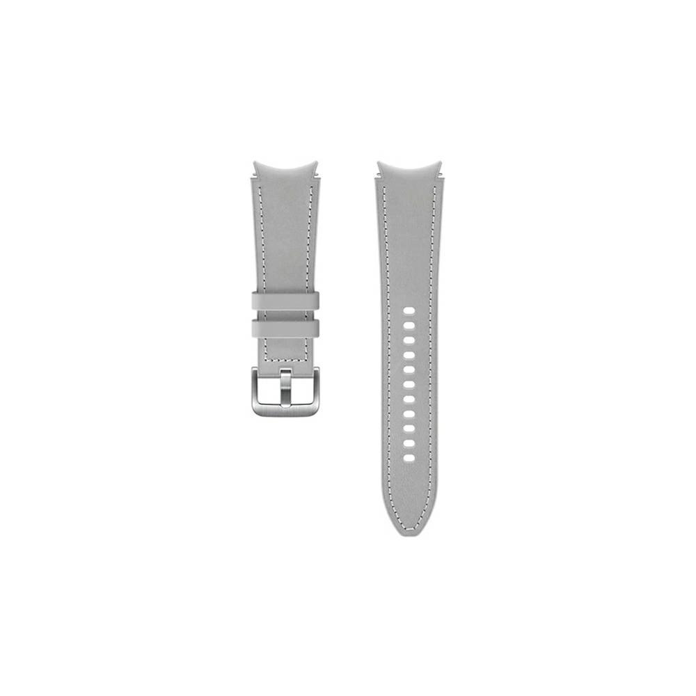 Hurtownia GSM - Pasek Samsung Galaxy Watch4 20mm ET-SHR89LSEGEU Hybrid Leather Band M/L srebrny/silver - SMG496SLV - {ean13} - Hurt