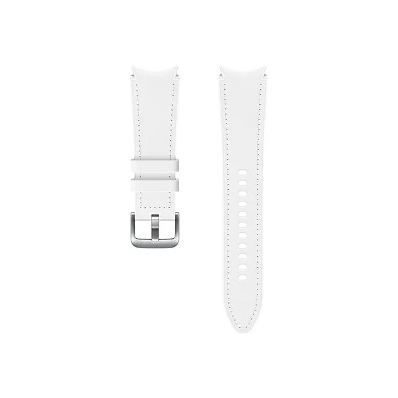 Hurtownia Samsung - 8806092658172 - SMG497WHT - Pasek Samsung Galaxy Watch4 20mm ET-SHR89LWEGEU Hybrid Leather Band M/L biały/white - B2B homescreen