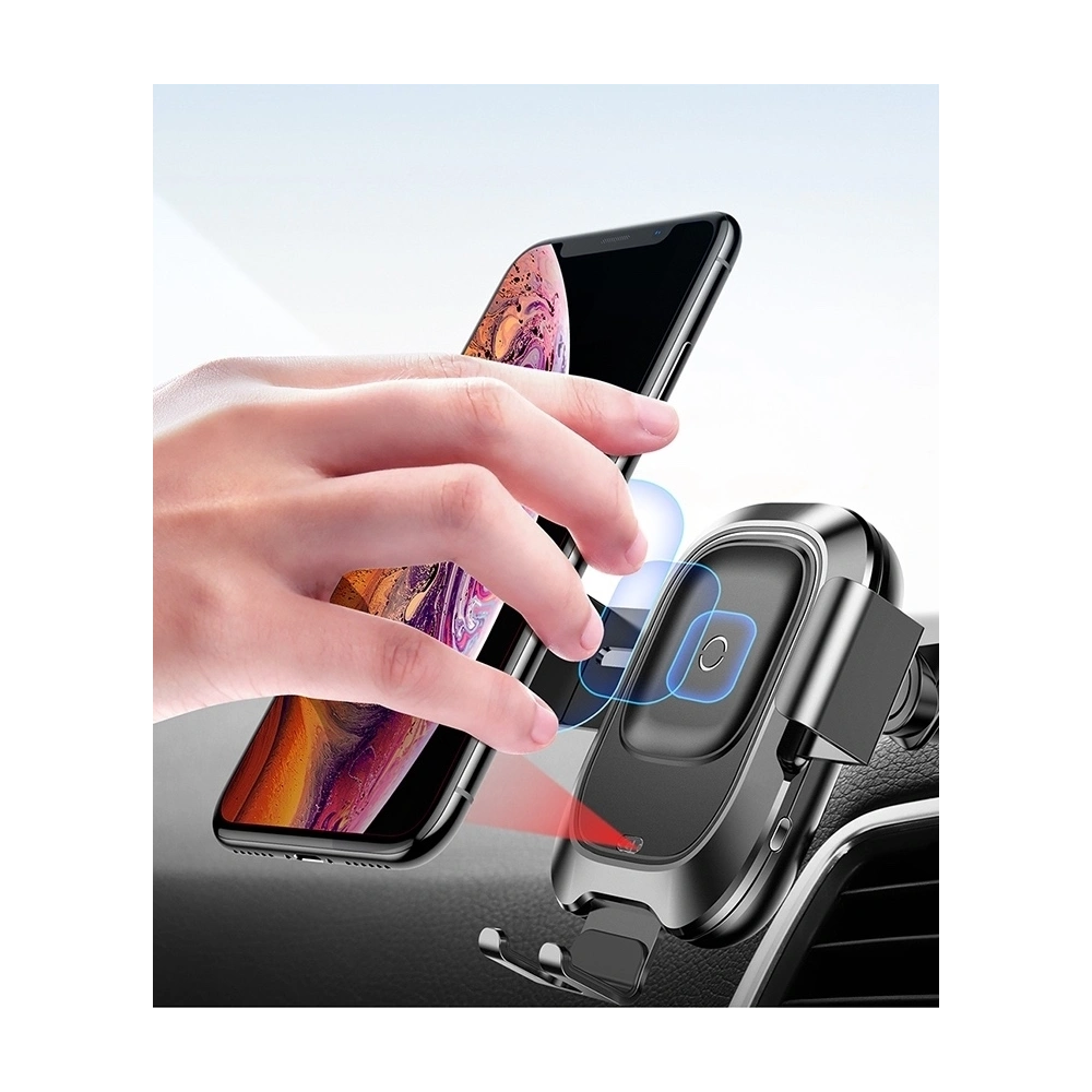 Hurtownia GSM - Upevnění do auta s indukční nabíječkou Baseus Intelligent Auto Lock Dashboard - BSU049 - {ean13} - Hurt