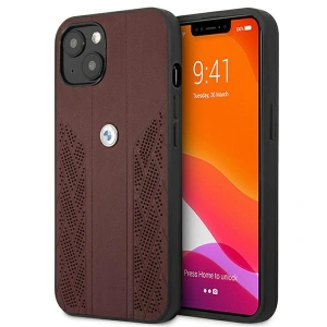 Hurtownia GSM - Case BMW BMHCP13SRSPPR Apple iPhone 13 mini rot/red hardcase Leather Curve Perforate - BMW215RED - {ean13} - Hurt