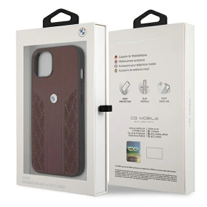 Hurtownia GSM - Case BMW BMHCP13SRSPPR Apple iPhone 13 mini rot/red hardcase Leather Curve Perforate - BMW215RED - {ean13} - Hurt