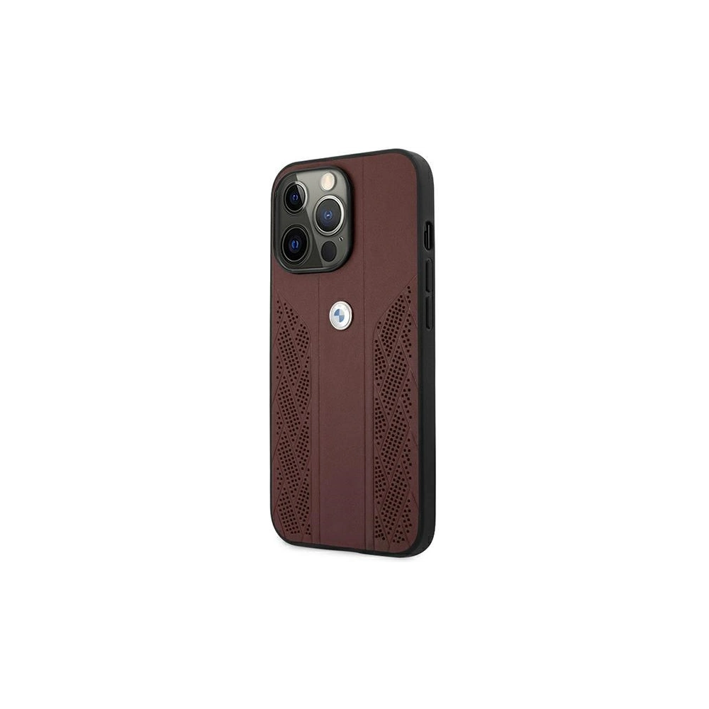 Wholesale BMW BMHCP13XRSPPR Apple iPhone 13 Pro Max red hardcase Leather Curve Perforate - BMW218RED - {ean13} - Hurt