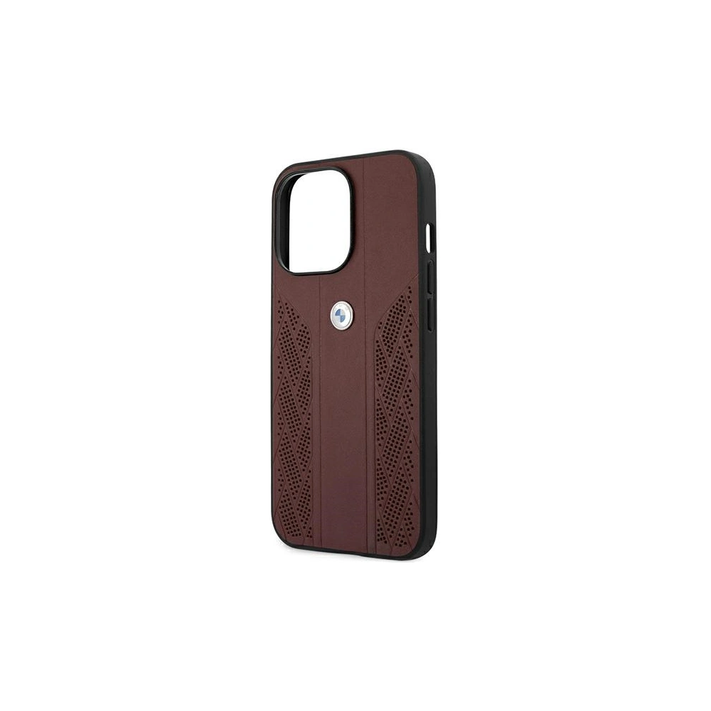 Hurtownia GSM - Etui BMW BMHCP13XRSPPR Apple iPhone 13 Pro Max czerwony/red hardcase Leather Curve Perforate - BMW218RED - {ean13} - Hurt