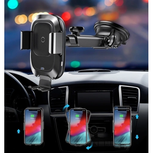 Uchwyt samochodowy z ładowarką indukcyjną Baseus Intelligent Auto Lock Dashboard