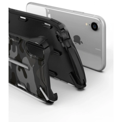Etui Ringke Dual-X Design iPhone XR 6.1 Camo (Moro) Black