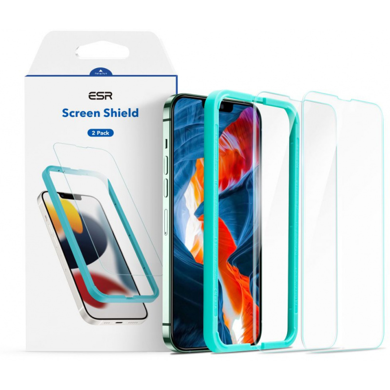 Hurtownia ESR - 4894240150788 - ESR398 - Szkło hartowane ESR Screen Shield Apple iPhone 13 mini Clear [2 PACK] - B2B homescreen