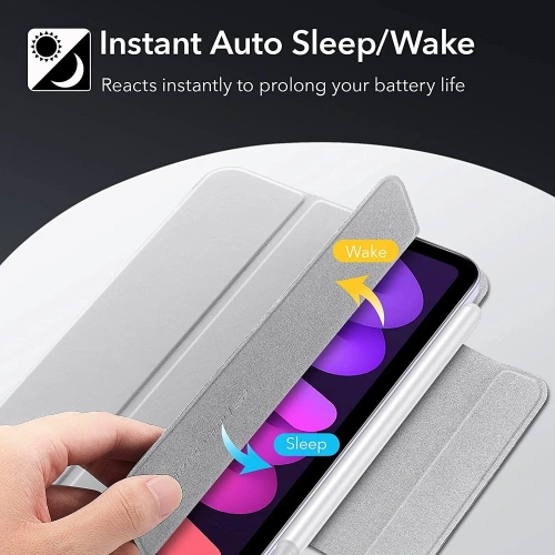 Etui ESR Rebound Magnetic Apple iPad mini 2021 (6. generacji) / iPad mini 8.3" 2024 (7. generacji) Silver Grey